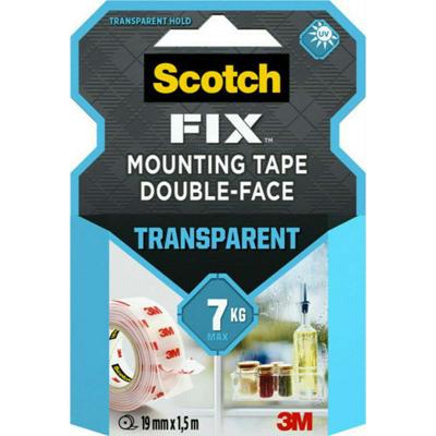 Dubbelzijdig plakband Scotch Transparant 19 mm x 1,5 m