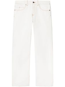 Off-White jean droit à coutures contrastantes - Blanc