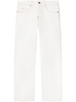 Off-White jean droit à coutures contrastantes - Blanc