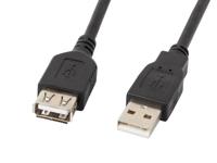 LANBERG VERLENGER USB 2.0 AM-AF 1.8M (ZWART) CA-USBE-10CC-0018-BK