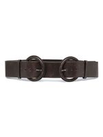 Gianfranco Ferré Pre-Owned ceinture en cuir à double boucle (années 2000) - Marron