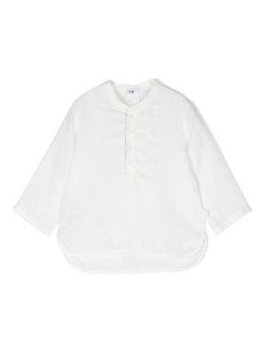 Il Gufo chemise en lin à manches longues - Blanc