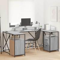 Bureau met lade Grijs sonoma 182 x 101 x 87.5 cm Bewerkt hout