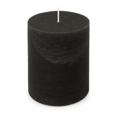 Rustiek Kaars 100/130mm-zwart - Spaas