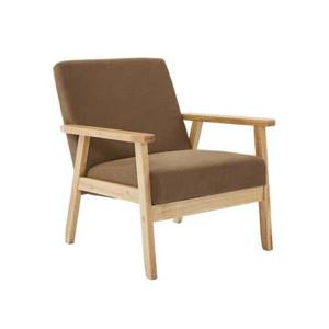 sweeek - Scandinavische fauteuil van hout en ribfluweel