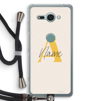 Amber Script: Sony Xperia XZ2 Compact Transparant Hoesje met koord
