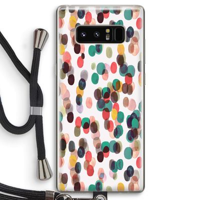 Tropical Dots: Samsung Galaxy Note 8 Transparant Hoesje met koord