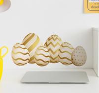 Feestdagen stickers gouden paaseitjes