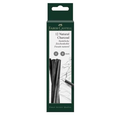 Faber Castell Houtskool staafjes - 12 stuks - 5 tot 8 mm - tekenen