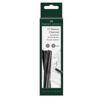 Faber Castell Houtskool staafjes - 12 stuks - 5 tot 8 mm - tekenen