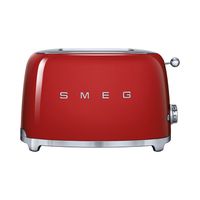 Smeg TSF01RDEU 50's style broodrooster 2X2 geschikt voor twee sneetjes brood, Rood - thumbnail