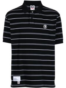 AAPE BY *A BATHING APE® polo en coton à patch logo - Noir