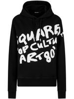 DSQUARED2 hoodie en coton à imprimé graphique - Noir - thumbnail