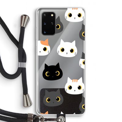 Katten: Samsung Galaxy S20 Plus Transparant Hoesje met koord
