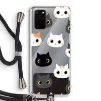 Katten: Samsung Galaxy S20 Plus Transparant Hoesje met koord