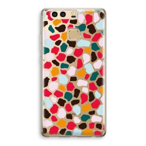 Colored Giraffe: Huawei P9 Transparant Hoesje