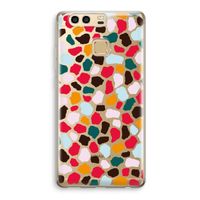 Colored Giraffe: Huawei P9 Transparant Hoesje