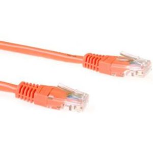 ACT Oranje 0,5 meter U/UTP CAT5E patchkabel met RJ45 connectoren