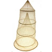 Gerkimex Visnet - 4 ringen - creme - 85 cm - fuik - maritieme decoratie