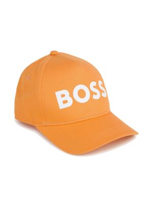 BOSS Kidswear casquette en coton à logo imprimé - Orange