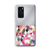 Gekleurde driehoekjes: Huawei P40 Transparant Hoesje