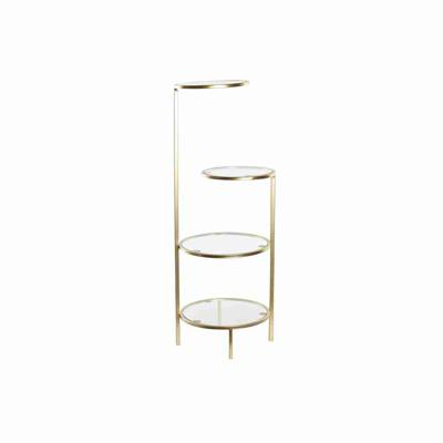 Planken DKD Home Decor 32,5 x 30 x 86 cm Kristal Gouden Metaal