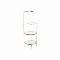 Planken DKD Home Decor 32,5 x 30 x 86 cm Kristal Gouden Metaal