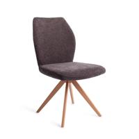 Jesper Home Draaibare Eetkamerstoel 'Ikata' Turn Peach, kleur Almost Black