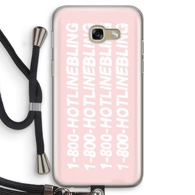 Hotline bling pink: Samsung Galaxy A5 (2017) Transparant Hoesje met koord