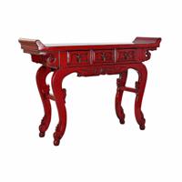 Wandtafel DKD Home Decor Rood Metaal Elmhout (135 x 37 x 89 cm)