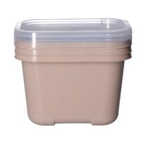 Vershoudbakjes nestbaar - BPA vrij - meal prep - 3x stuks van 1 liter - beige Vershoudbakjes nestbaar - BPA vrij - meal prep - 3x stuks van 1 liter - beige
