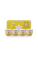 Pip Studio Set/4 Eierdopjes Lily&Lotus Moon Delight Geel