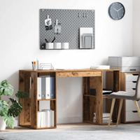 Bureau met plank Oud Hout 130 x 50.5 x 75 cm Bewerkt hout
