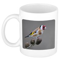 Dieren foto mok putter vogel - vogels beker - wit - 300 ml