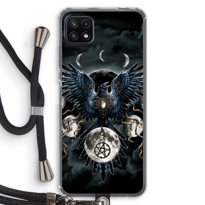 Sinister Wings: Samsung Galaxy A22 5G Transparant Hoesje met koord
