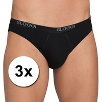 3x Sloggi basic mini slip heren zwart - thumbnail