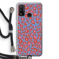 Leopard blue: Huawei P Smart (2020) Transparant Hoesje met koord