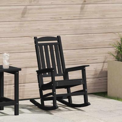 Tuin Schommelstoel Zwart 70 x 92 x 108cm Kunststof