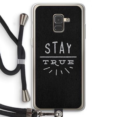 Stay true: Samsung Galaxy A8 (2018) Transparant Hoesje met koord