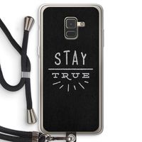 Stay true: Samsung Galaxy A8 (2018) Transparant Hoesje met koord