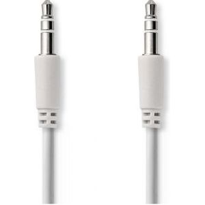 Stereo-Audiokabel, Spiraal | 3,5 mm Male - 3,5 mm Male | 1,0 m | Wit