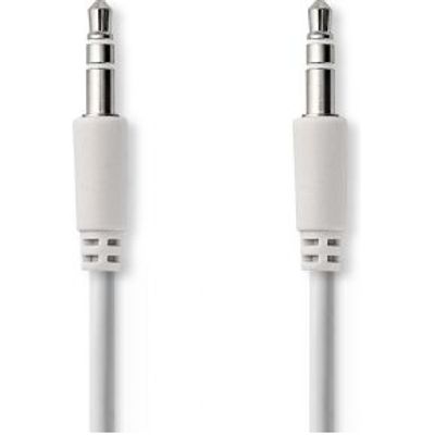 Stereo-Audiokabel, Spiraal | 3,5 mm Male - 3,5 mm Male | 1,0 m | Wit