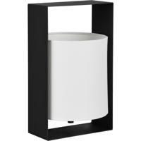 LED Tafellamp - Trion Alira - E27 Fitting - 1 lichtpunt - Max.10W - Wit/Mat Zwart - Textiel/Metaal