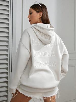 x Carly Lawrence Flirla Embossed Oversized Hoodie in White White / M