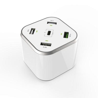 USB Oplader Aisens ASCH-5PQC-W Wit