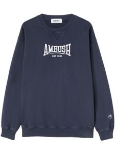 AMBUSH sweat en coton biologique à logo brodé - Bleu