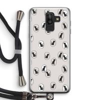 Miauw: Samsung Galaxy J8 (2018) Transparant Hoesje met koord