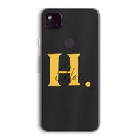 Amber Script: Google Pixel 4a 5G Transparant Hoesje