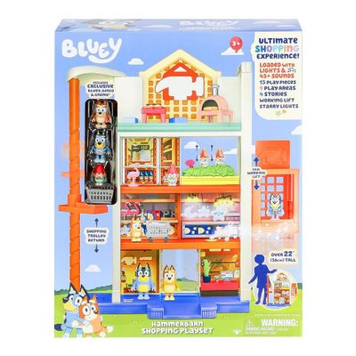 Moose Toys Bluey hammerbarn winkelcentrum speelset met licht en geluid