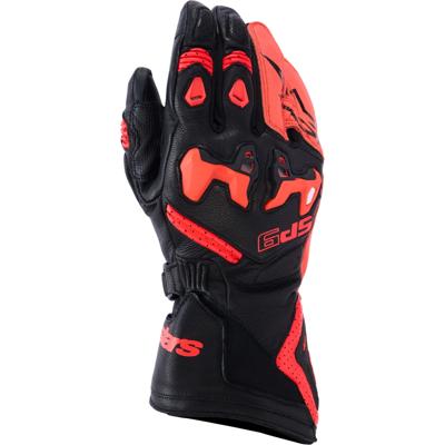 ALPINESTARS SP-9, Race motorhandschoenen, Zwart-Rood Fluo